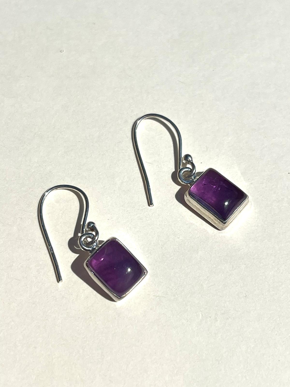 Amethyst Earrings Square