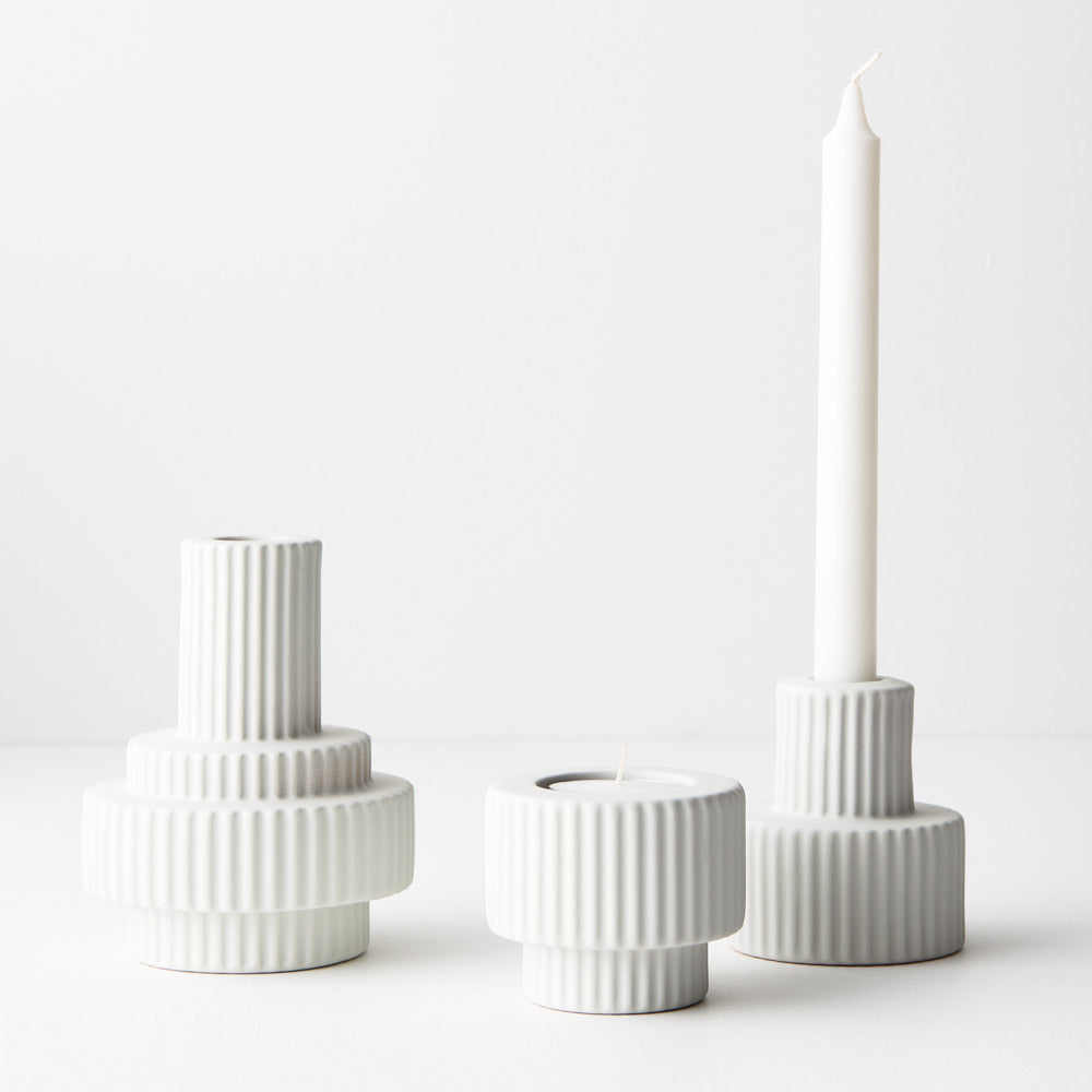 Annix Candle Holder in White