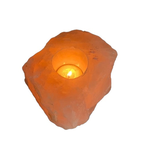 Rose Quartz Rough Tealight Holder
