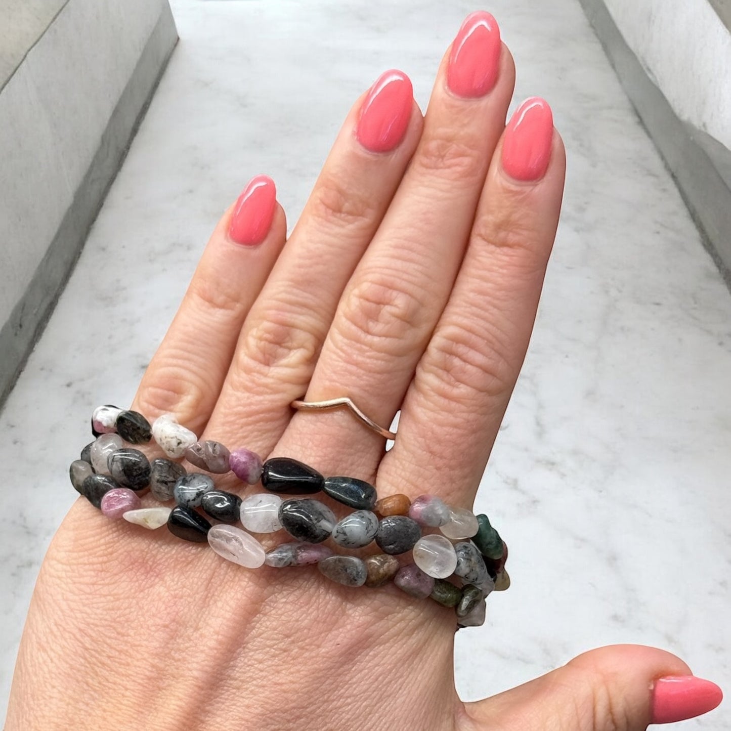 Watermelon Tourmaline Bracelet