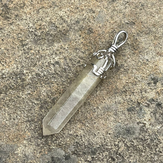 Rutilated Quartz DT Point Pendant