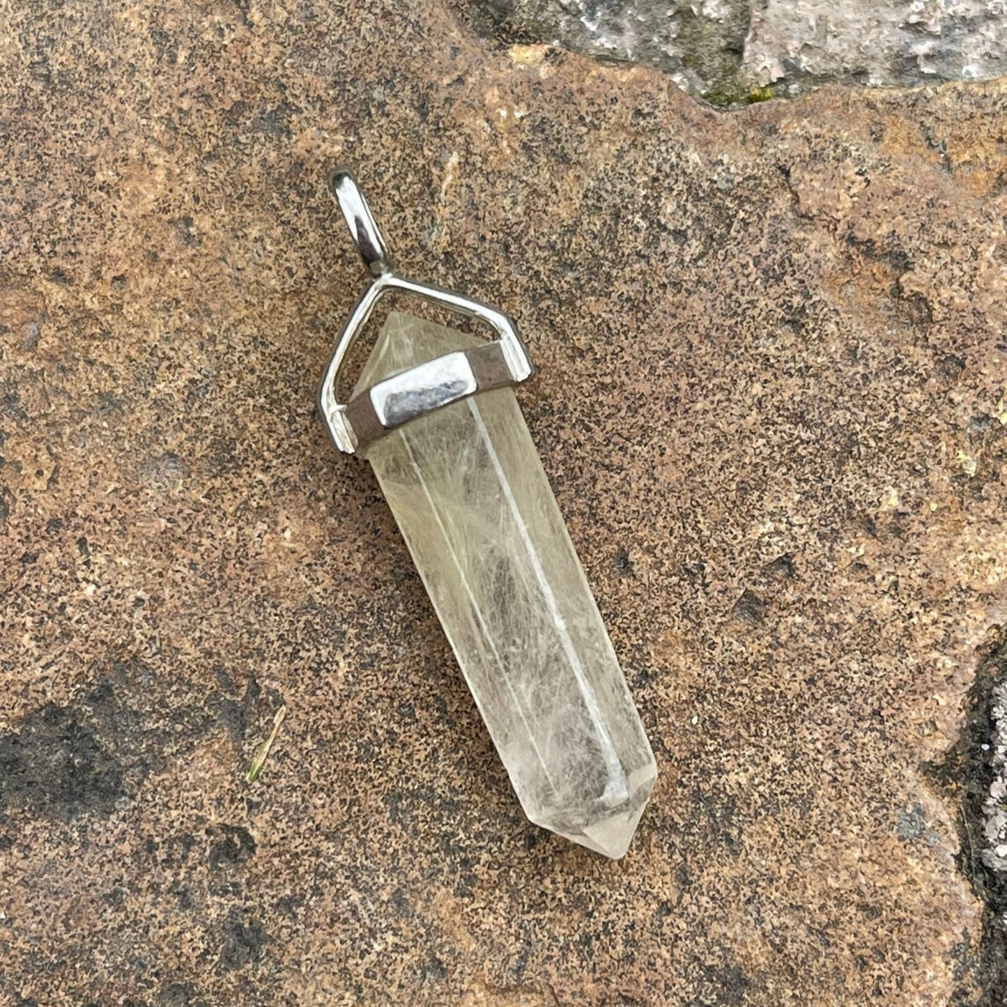 Rutilated Quartz DT Point Pendant