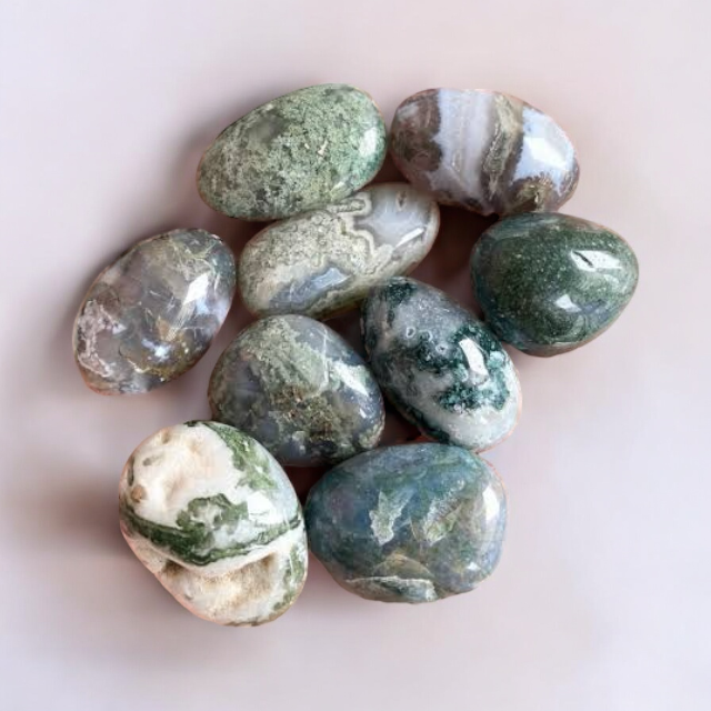 Moss Agate Tumble Stone