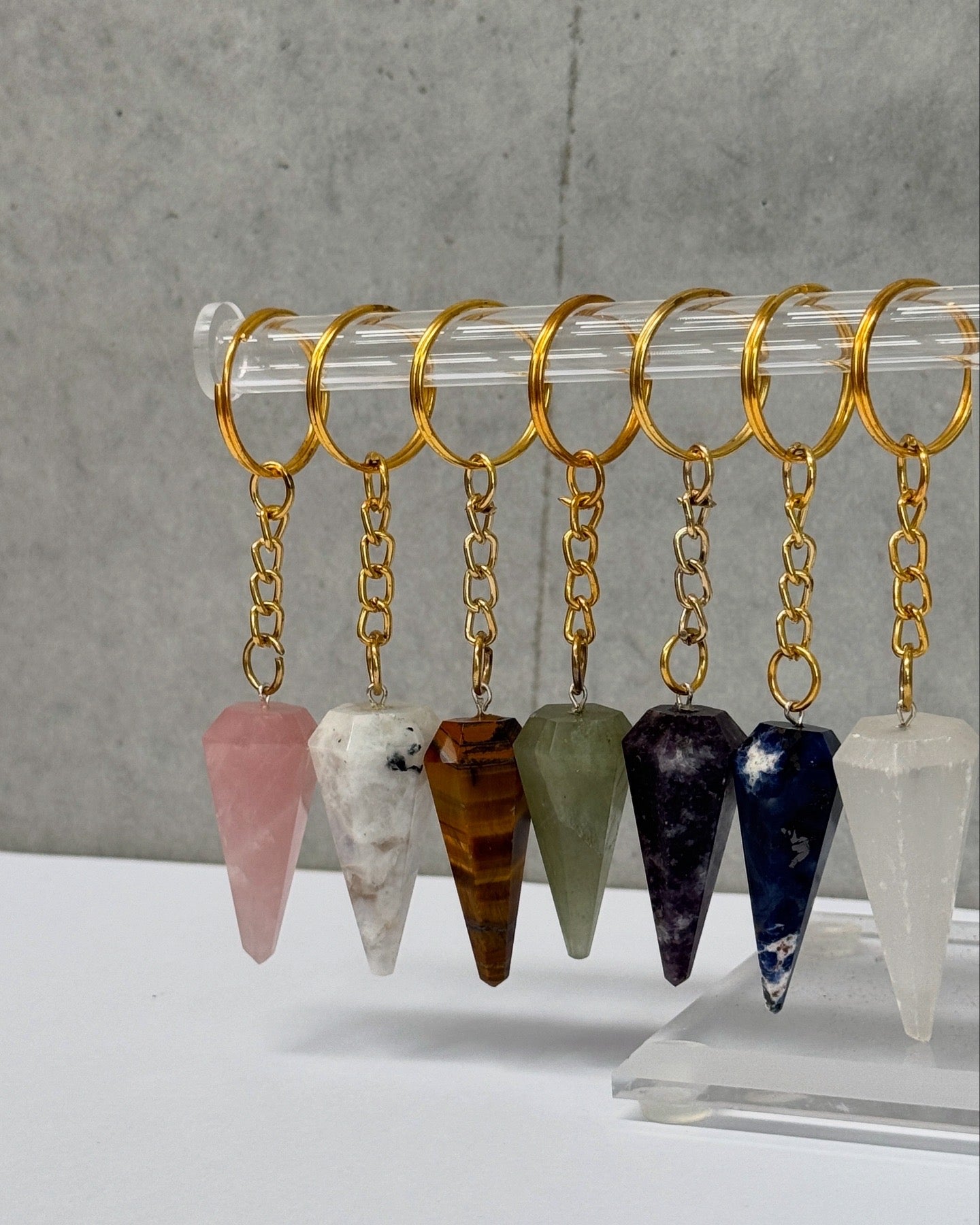 Crystal Gold Keyrings