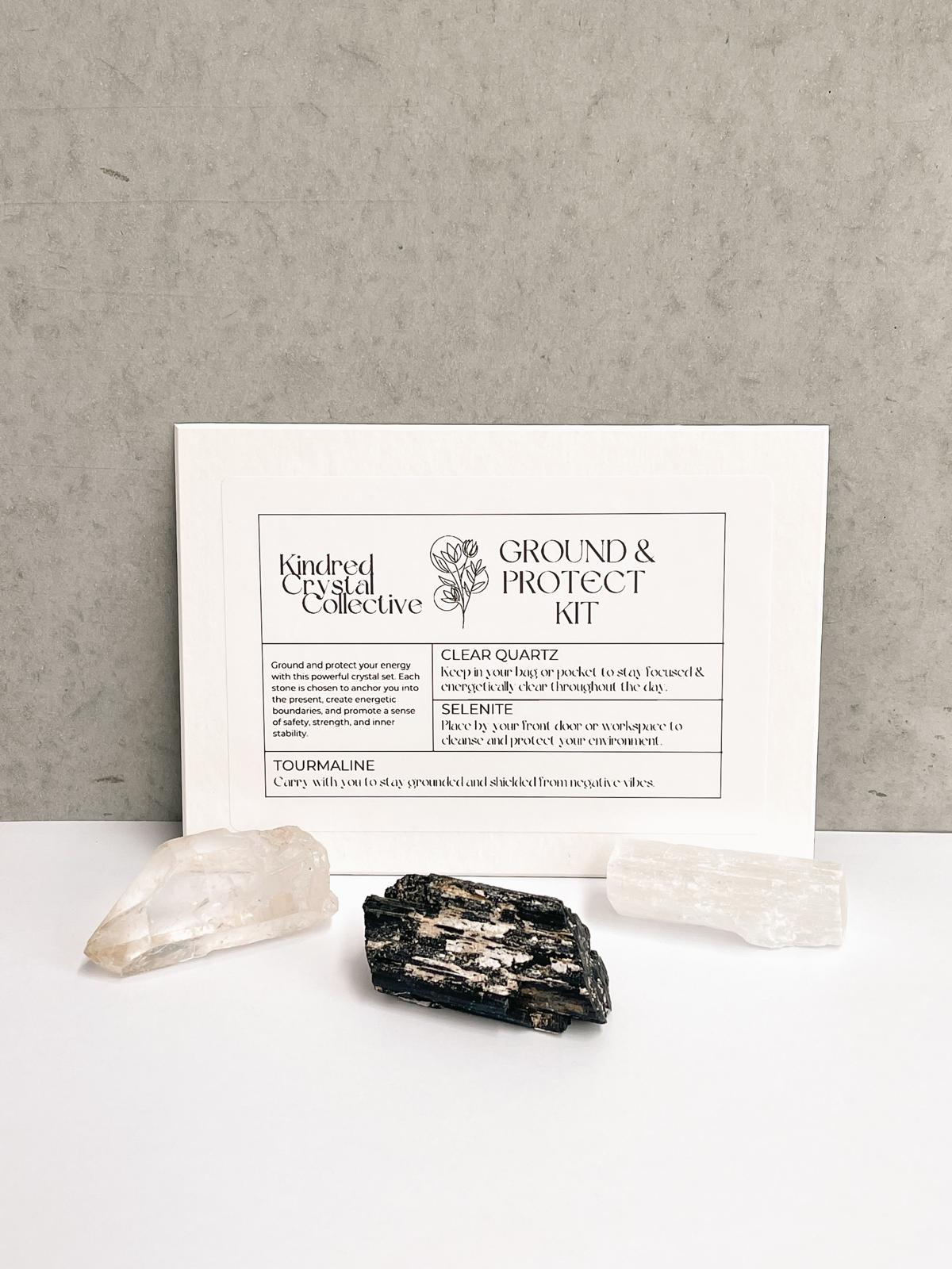 Ground & Protect Kit – Raw Crystals for Stability and Security