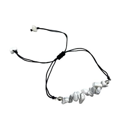 Howlite Adjustable Chip Bracelet