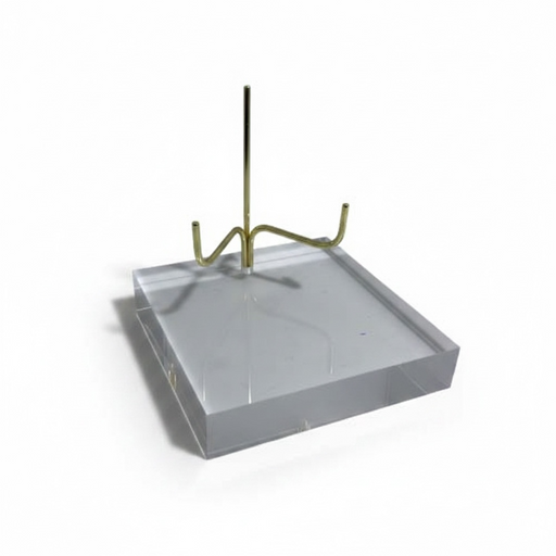 Acrylic Display Stand With Gold Metal Arms | Kindred Crystal Collective