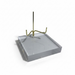 Acrylic Display Stand With Gold Metal Arms | Kindred Crystal Collective