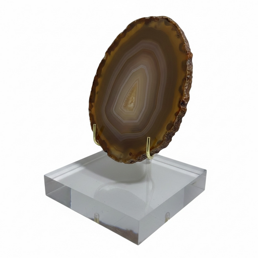 Acrylic Display Stand With Gold Metal Arms | Kindred Crystal Collective