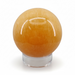 Orange sphere with a clear base on a white background