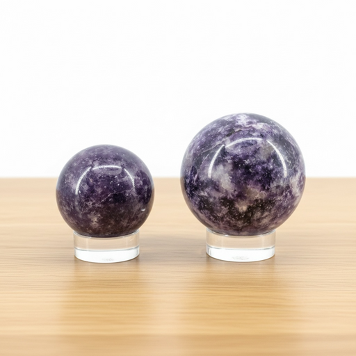Clear Acrylic Sphere Stand with spheres | Crystal Display Stands | Kindred Crystal