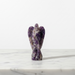 Natural amethyst hand-carved crystal angel 184g in deep violet, for psychic protection, spiritual connection and angelic energy