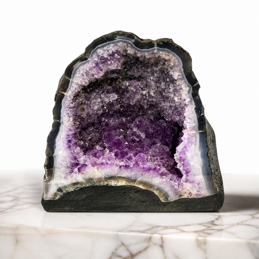 Kindred Crystal Collective — Amethyst Cave 9.2KG, large natural amethyst cave with enclosed cavity of deep violet quartz crystal points, 25.5x16.5x22.5cm