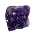 Kindred Crystal Collective — Amethyst Cluster, natural deep purple Amethyst crystal cluster on dark basalt matrix base, freestanding, front view on white background