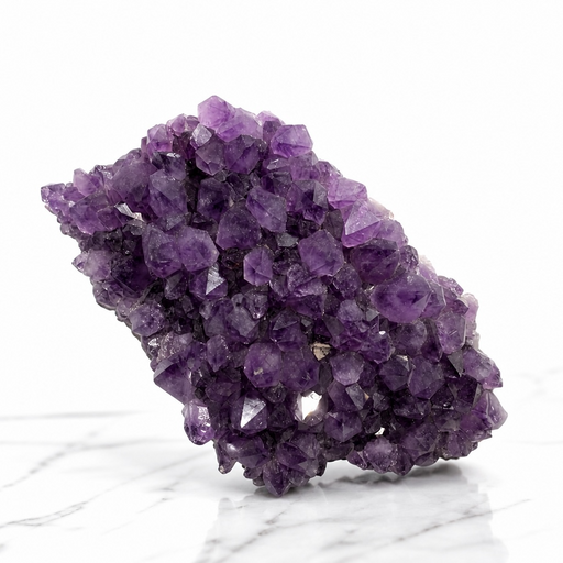 Kindred Crystal Collective — Amethyst Cluster, large natural amethyst cluster with broad flat formation of deep violet quartz points, 28.5x17cm