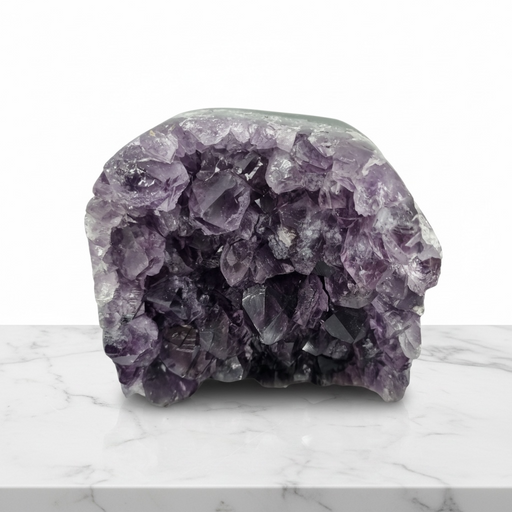 Natural amethyst cluster free standing 1kg with deep violet crystal points, 10x8.5cm, for stress relief, intuition and spiritual awareness