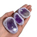 Kindred Crystal Collective — Ema Eggs - Amethyst 500g, purple amethyst seer stones with frosted edges and polished windows 