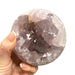 Natural amethyst cluster sphere with open druzy formation, showcasing nature's own sculpture in deep purple for third eye and crown chakra activation