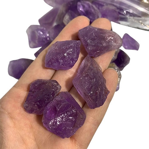Kindred Crystal Collective — Amethyst Rough 2–3cm 500g AA+ Grade, purple unpolished crystal pieces