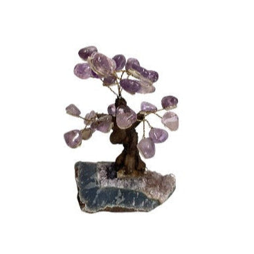 Amethyst Gem Tree on Cluster Base - Polished