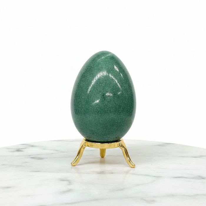 Kindred Crystal Collective — Aventurine Egg, two polished green aventurine eggs from Brazil