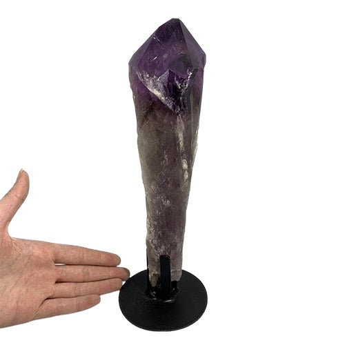 Kindred Crystal Collective — Bahia Amethyst Point, natural amethyst point from Bahia Brazil with deep violet colouring and polished termination, 26cm