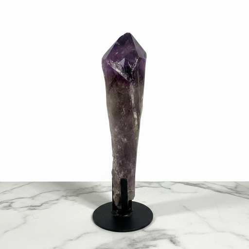 Kindred Crystal Collective — Bahia Amethyst Point, natural amethyst point from Bahia Brazil with deep violet colouring and polished termination, 26cm