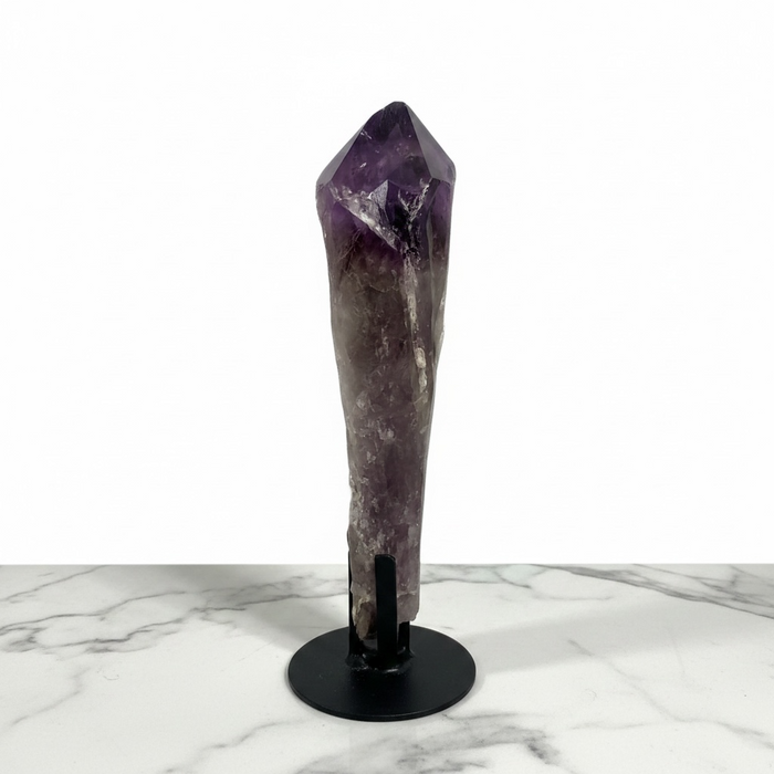 Kindred Crystal Collective — Bahia Amethyst Point, natural amethyst point from Bahia Brazil with deep violet colouring and polished termination, 26cm