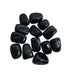Kindred Crystal Collective — Black Jade Tumbled 2–2.5cm, deep lustrous black jade tumbled stone on white background