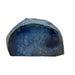Kindred Crystal Collective - Blue Agate tealight holder carved from a natural geode half, showing deep teal and midnight blue banding with a smooth polished interior.