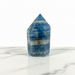Natural blue onyx generator crystal tower 278g in rich deep blue, for throat chakra healing, emotional calm and good fortune