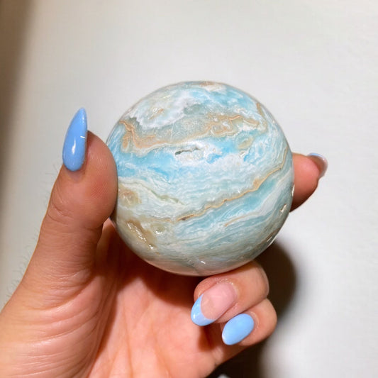 Blue Aragonite Sphere