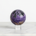 Kindred Crystal Collective — Charoite Sphere, rare Siberian charoite polished sphere with swirling violet and lavender patterning, 64mm