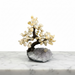 Citrine Gem Tree on Amethyst Cluster — full view on marble surface