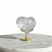 Kindred Crystal Collective — Clear Quartz Heart Brazil, medium polished transparent clear quartz heart with natural inclusions