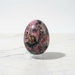 Natural cobaltian calcite polished egg 178g in vivid hot pink, 5cm, for joy, unconditional love and heart chakra healing