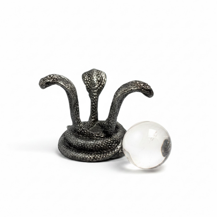 Cobra Pewter Sphere Stand | Crystal Display Stand | Kindred Crystal Collective