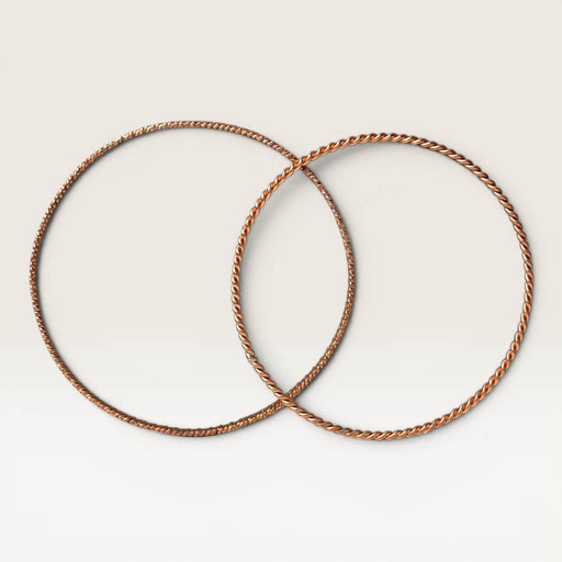 Kindred Crystal Collective - Handcrafted solid copper flat cubit bracelet inspired by sacred geometry, for grounding, energetic balance and everyday mindful wear