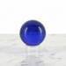 Kindred Crystal Collective — Dark Blue Obsidian Sphere, polished deep blue volcanic glass sphere on display stand