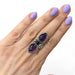 ndred Crystal Collective — Double Amethyst Sterling Silver Ring, sterling silver ring featuring two natural purple Amethyst stones, size 7