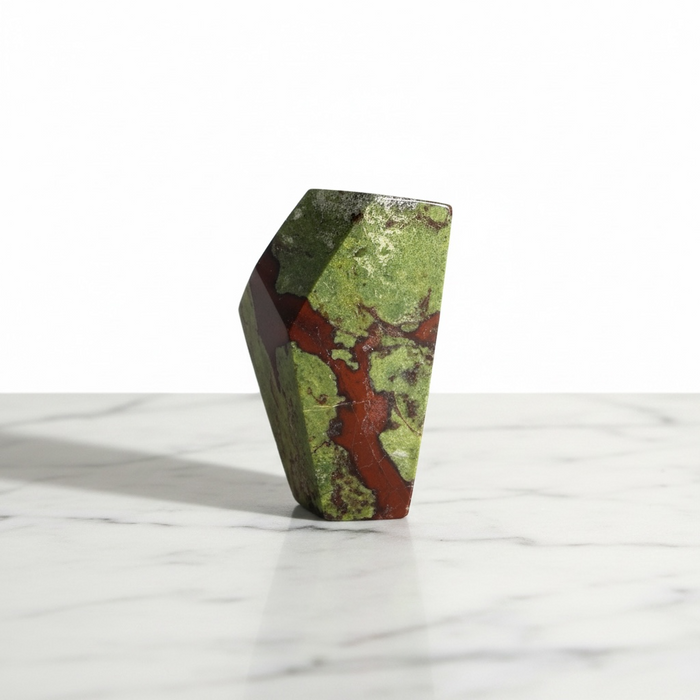 Kindred Crystal Collective — Dragon Blood Jasper Free Form, small polished green and red dragon blood jasper freeform