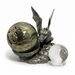 A sculptural pewter piece that cradles your crystal sphere within the powerful presence of a dragon.