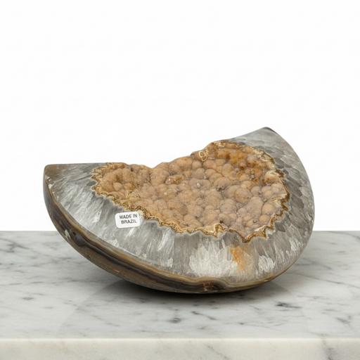 Natural Agate Druzy Moon - Sparkling Druzy Crystal Moon Shape | Kindred Crystal Collective