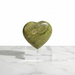 Natural green opal carved crystal heart 189g in soft earthy green, for emotional healing, heart chakra and abundance