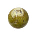 Green opal statement sphere 10cm showing natural patterning and soft green colouring, a cleansing and rejuvenating crystal for sacred spaces and crystal collections