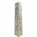 Grossularite garnet obelisk close-up showing deep green polished surface, a rare aluminium calcium garnet crystal for regeneration and positive transformation