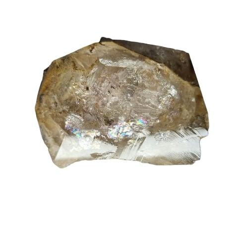 Herkimer diamond close-up showing natural double terminations and exceptional clarity, a rare collector's quartz crystal from Herkimer County New York