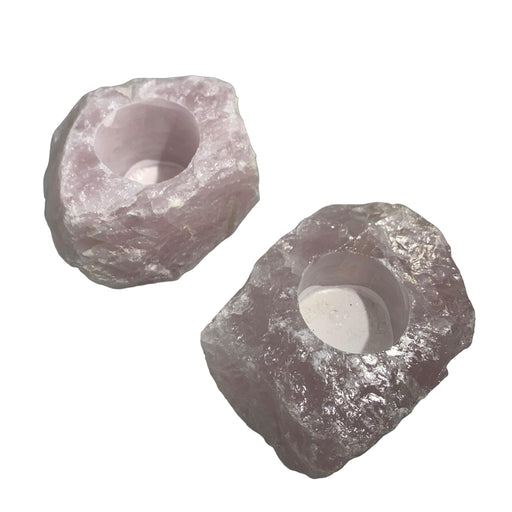 Rose Quartz Rough Tealight Holder