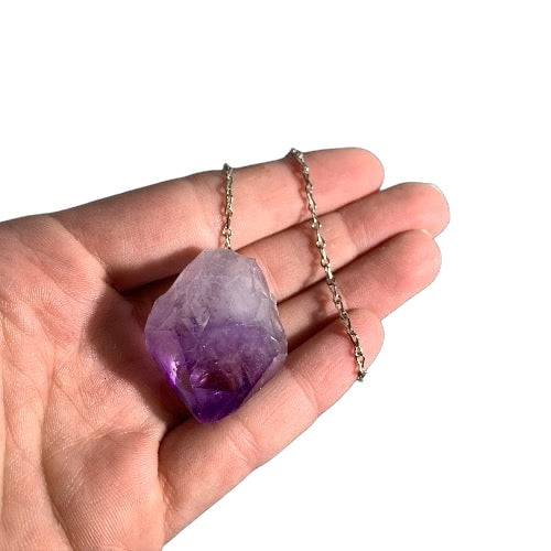 Amethyst Rough Point Pendulum