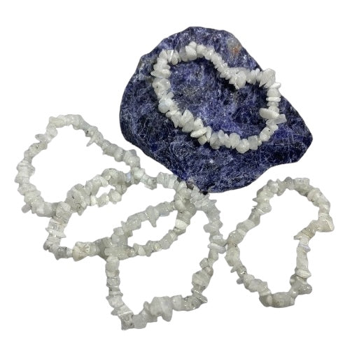 Rainbow Moonstone Chip Bracelets